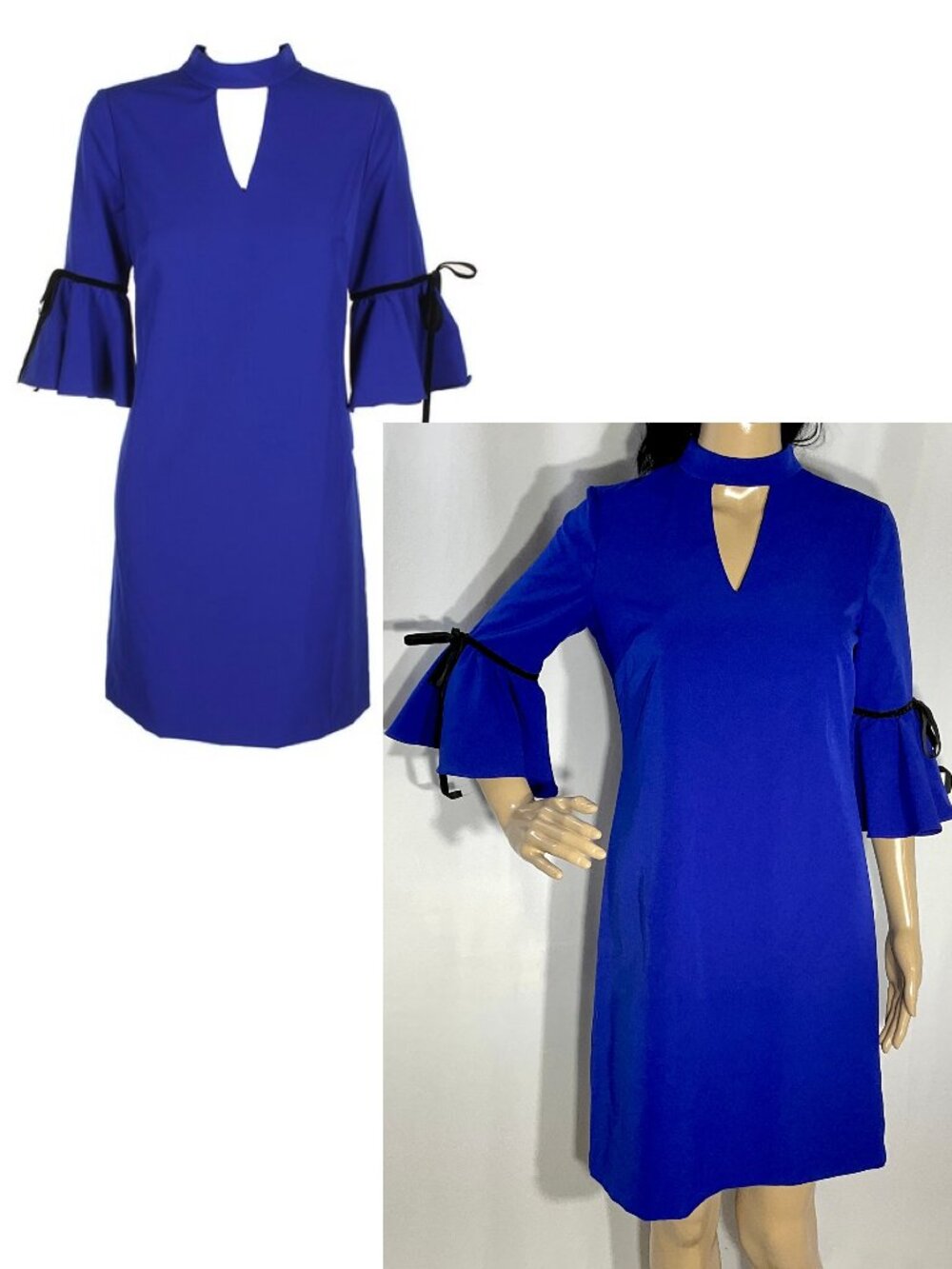 Julia Jordan Sz 2 Knee Length Sheath Dress Cobalt Blue